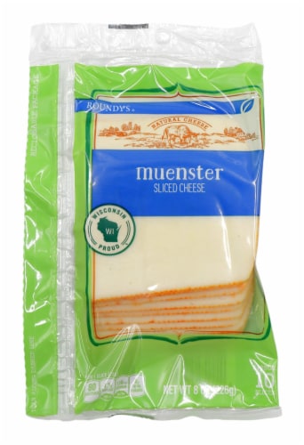 Roundy's Natural Sliced Muenster Cheese Perspective: front