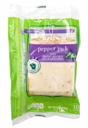 Roundy's Pepper Jack Sliced Cheese Perspective: front