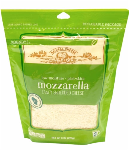 Roundy's® Low-Moisture Part Skim Mozzarella Shredded Cheese Perspective: front