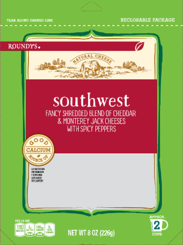 Roundy's® Southwest Blend Shredded Cheese Perspective: front