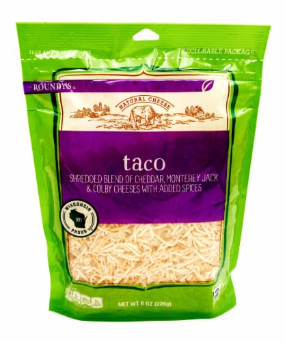 Roundy's Taco Shredded Cheese Blend Perspective: front