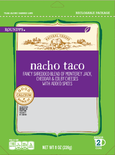 Roundy's® Nacho Taco Blend Shredded Cheese Perspective: front