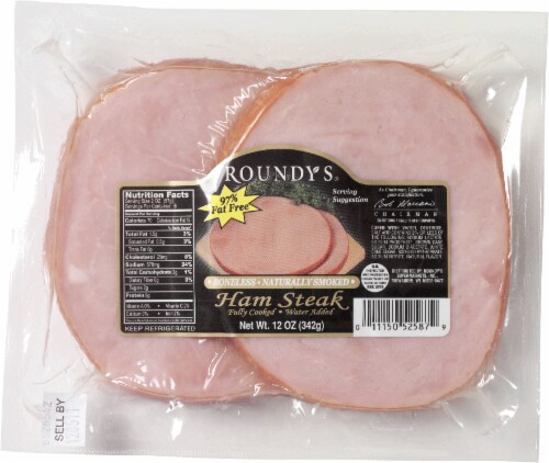 Roundy's Boneless Ham Steak Perspective: front