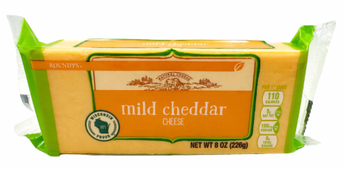 Roundy's Chunk Mild Cheddar Cheese Perspective: front