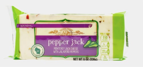 Roundy's Chunk Pepper Jack Cheese Perspective: front