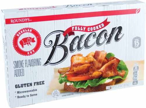 Roundy's Fully Cooked Bacon Perspective: front