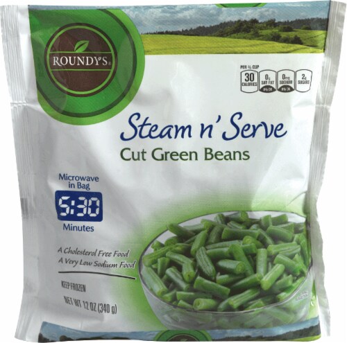 Roundy's Steam Cut Green Beans Perspective: front