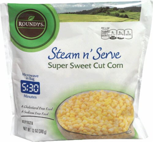 Roundy's  Steam n' Serve Supper Sweet Cut Corn Perspective: front