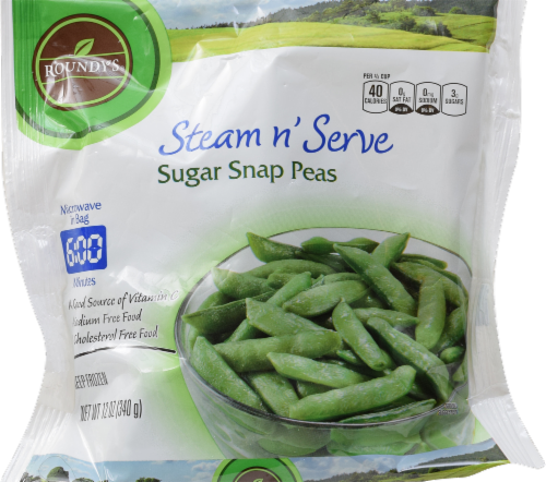 Roundy's Steam N' Serve Sugar Snap Peas Perspective: front