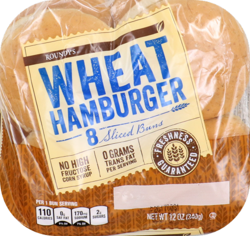 Roundy's Wheat Hamburger Buns Perspective: front