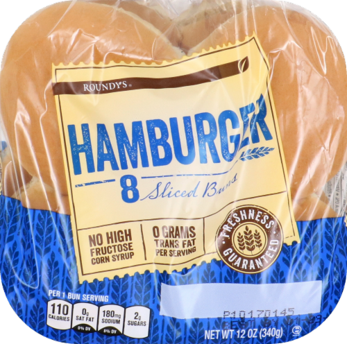 Roundy's White Hamburger Buns Perspective: front