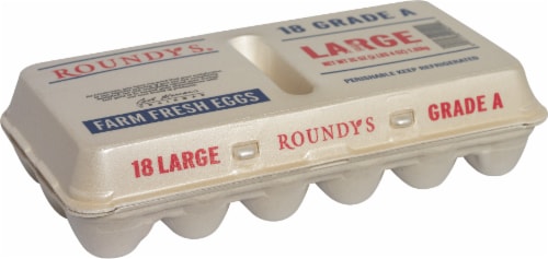 Roundy's® Large White Eggs Perspective: front