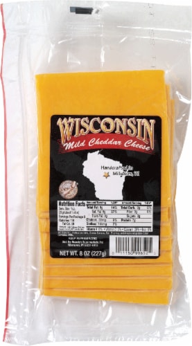 Wisconsin Sliced Mild Cheddar Cheese Perspective: front
