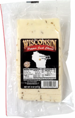 Wisconsin Sliced Pepper Jack Cheese Perspective: front
