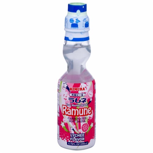 Kimura Ramune Lychee Drink Perspective: front
