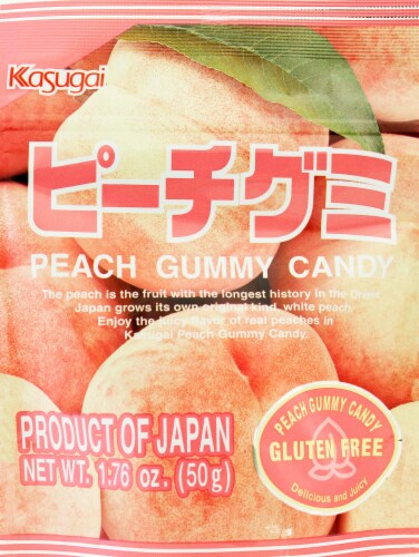 Kasugai Peach Gummy Candy Perspective: front