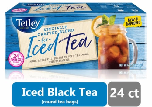 Tetley® Iced Tea Blend Tea Bags Family Size Perspective: front