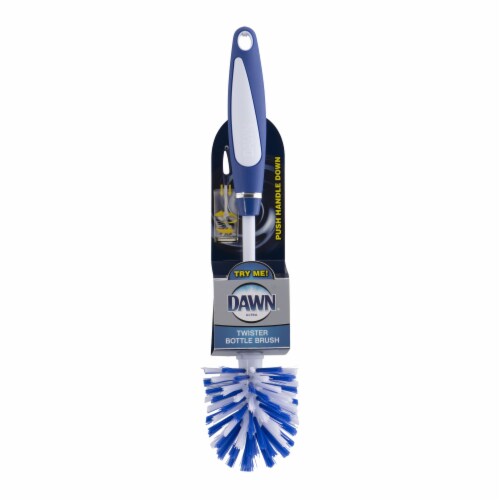 Dawn Twister Bottle Brush - White/Blue Perspective: front