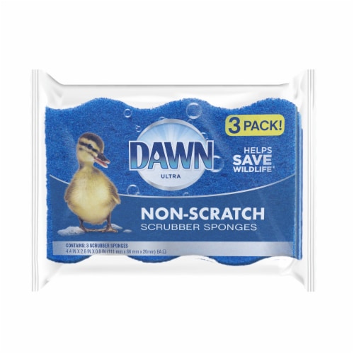 Dawn Ultra Non-Scratch Scrubber Sponges, 3 pk - Food 4 Less