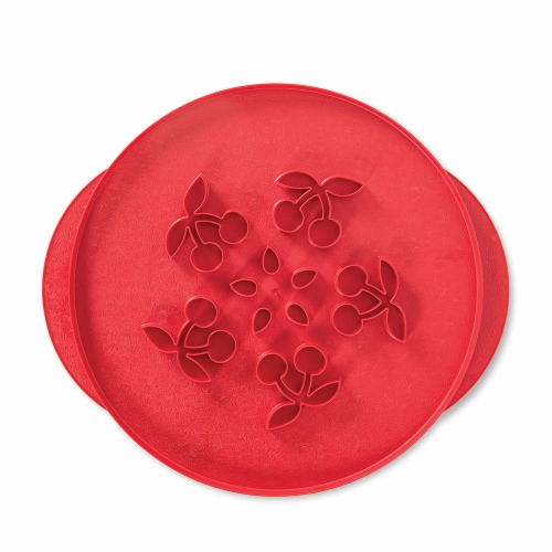 Nordic Ware Stars & Cherries Pie Top Cutter - Red Perspective: front