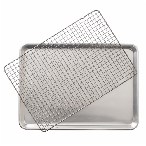 Nordic Ware Naturals Half Sheet with Oven Safe Nonstick Grid Perspective: front