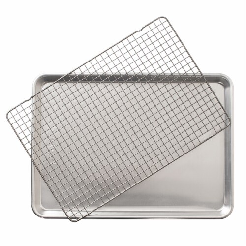 Nordic Ware Naturals Half Sheet with Oven Safe Nonstick Grid Perspective: front