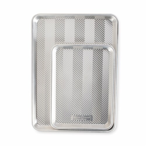 Nordic Ware Prism 2 pc Set Quarter and Half Sheet - Silver Perspective: front