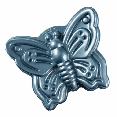 Nordic Ware Butterfly Cake Pan - Blue Perspective: front