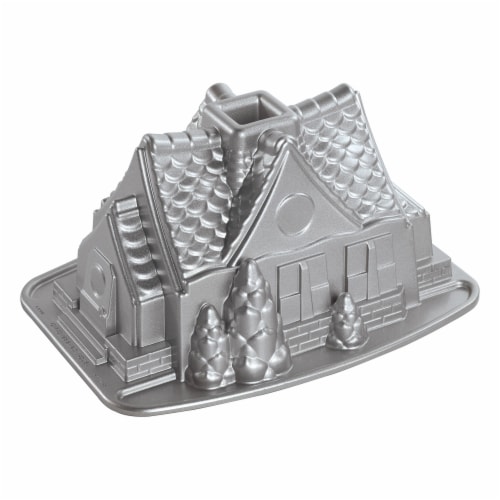 Nordic Ware Gingerbread House Bundt Pan Perspective: front