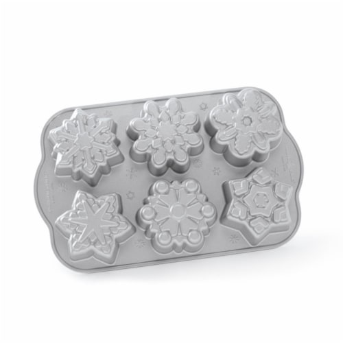 Nordic Ware Snowflake Cakelets Pan Platinum 1 ct Smith s Food and Drug