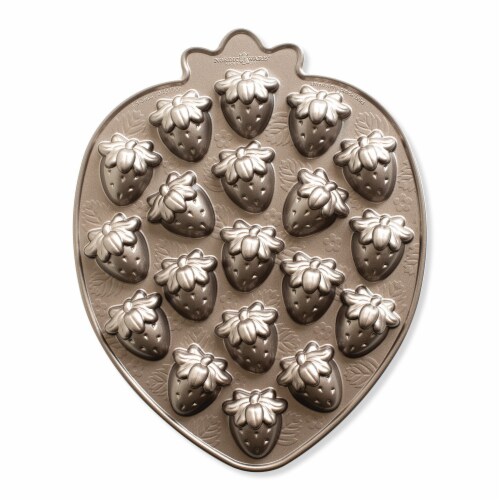 Nordic Ware Strawberry Bitelet Pan Perspective: front