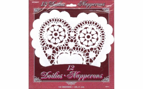 Unique Doilies Heart Pkg 10 12pc White, 1 - Fred Meyer