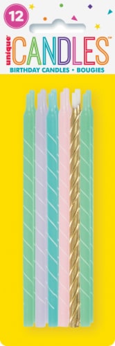 Unique® Candles™ 5" Pastel Birthday Candles - Assorted Perspective: front