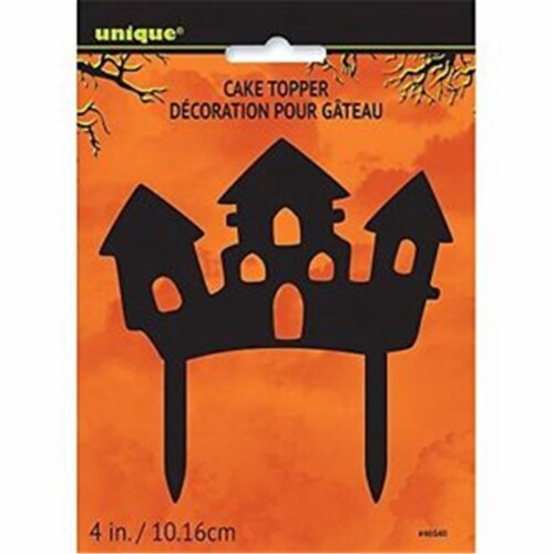 Unique  Haunted House Halloween Cake Decoration Perspective: front