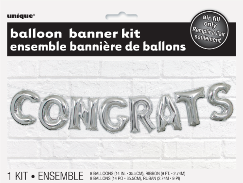 Unique Congrats Balloon Banner Kit Perspective: front