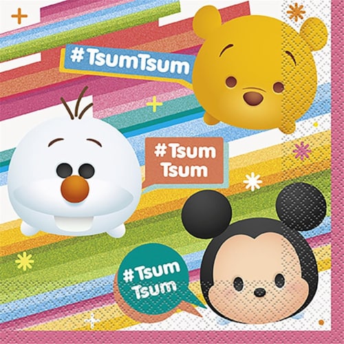 Mickey Mouse 30356965 Disney Tsum Tsum Luncheon Napkins - Pack of 16 Perspective: front