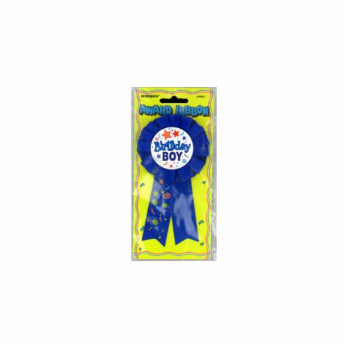 Unique Birthday Boy Award Ribbon Perspective: front