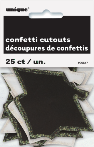 Unique Graduation Glitter Confetti Cutouts Perspective: front