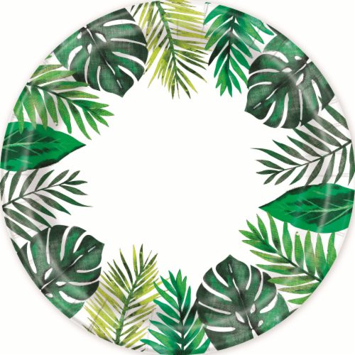 Tropical 8ct 9" Round Plates Perspective: front