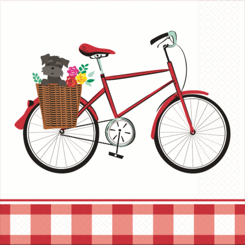 Unique Industries Gingham Lunch Paper Napkins Perspective: front