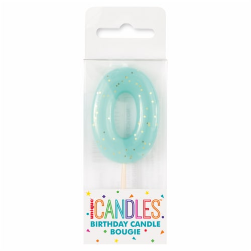 Unique Mini Multi Color Glitter Birthday Candle #0 Perspective: front
