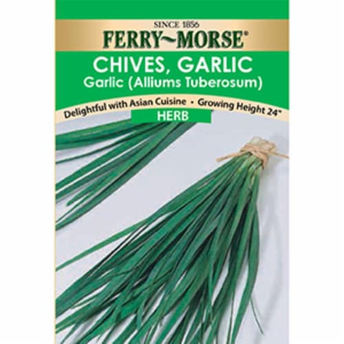 Ferry-Morse Chives Garlic Herb Seeds Perspective: front