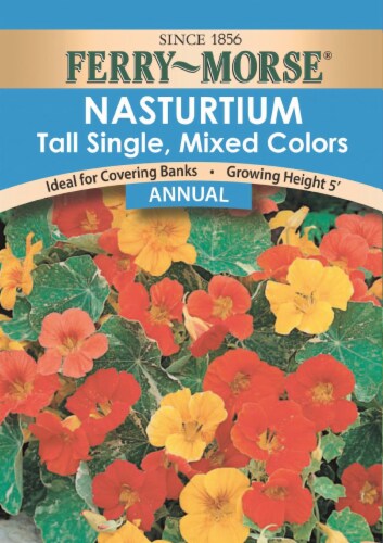 Ferry-Morse® Tall Single Mixed Nasturtium Flower Seeds Perspective: front