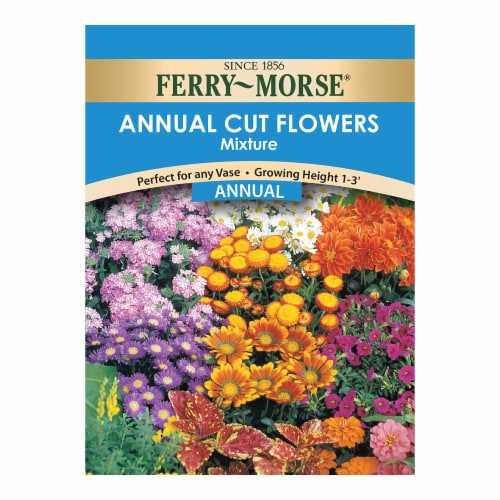 Ferry-Morse® Annual Cut Mix Flowers Seed Packet Perspective: front