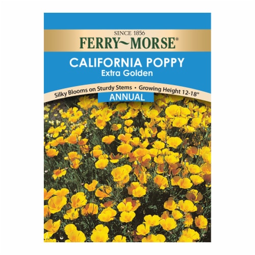 Ferry-Morse® Extra Golden California Poppy Seed Packet Perspective: front