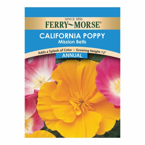 Ferry-Morse® Mission Bells California Poppy Seed Packet Perspective: front