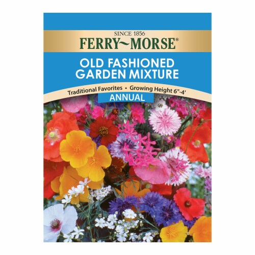 Ferry-Morse® Old Fashioned Garden Mixture Seed Packet Perspective: front
