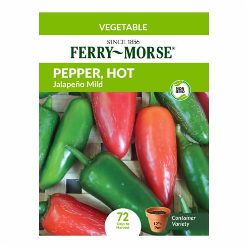 Ferry-Morse® Jalapeno Mild Hot Pepper Vegetable Seed Packet Perspective: front