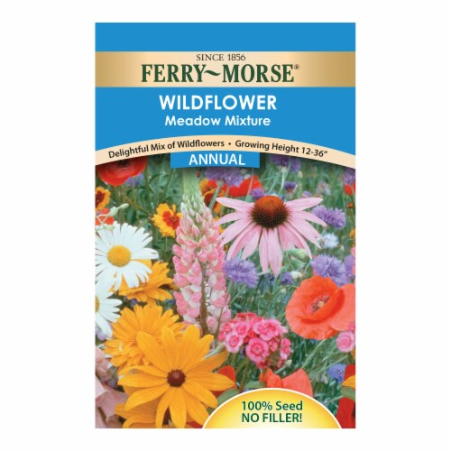 Ferry-Morse® Meadow Mixture Wildflower Seed Packet Perspective: front