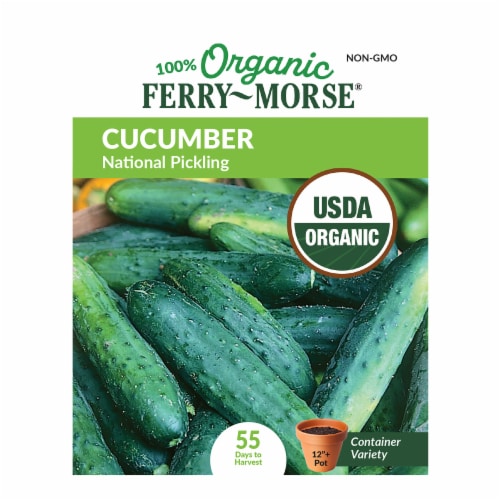 Ferry-Morse® Organic National Pickling Cucumber Seeds Perspective: front